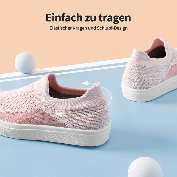 Kids Slip On Machine Washable Sneakers - PINK - 3